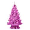 Ceramic Christmas Tree - Tabletop Tree with Lights - (15.5 inch Large Pearl Pink Christmas Tree/Clear Lights) - Lighted Vintage Ceramic Tree view 1
