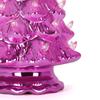 Ceramic Christmas Tree - Tabletop Tree with Lights - (15.5 inch Large Pearl Pink Christmas Tree/Clear Lights) - Lighted Vintage Ceramic Tree view 2