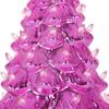 Ceramic Christmas Tree - Tabletop Tree with Lights - (15.5 inch Large Pearl Pink Christmas Tree/Clear Lights) - Lighted Vintage Ceramic Tree view 3