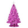 Ceramic Christmas Tree - Tabletop Tree with Lights - (15.5 inch Large Pearl Pink Christmas Tree/Clear Lights) - Lighted Vintage Ceramic Tree view 4