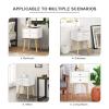 VERYKE 2-Drawer Nightstand Set of 2 Bedroom Beside Table Mid-Century End Side Table Night Stand Modern Dresser with Solid Wood Legs and Metal Handle for Living Room(White) view 4