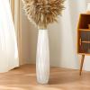 24" White Ceramic Floor Vase, Tall Ceramic Vase for Pampas Grass, Decorative Large Vases for Table Centerpieces Shelf Home Decor Living Room Flower Arrangement Simple Decorative view 3