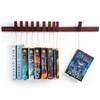 Ash Harbor Floating Wall Bookshelf - Wall Mounted Book Organizer with Included Bookmarks - Hardwood Hanging Bookshelf for Bedroom, Living Room, or Kitchen - A Thoughtful Gift for Book Lovers (Dark) view 1