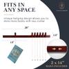 Ash Harbor Floating Wall Bookshelf - Wall Mounted Book Organizer with Included Bookmarks - Hardwood Hanging Bookshelf for Bedroom, Living Room, or Kitchen - A Thoughtful Gift for Book Lovers (Dark) view 3