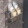CTVR Hanging Slipper Stand, Shoe Rack, Bathroom Towel Holder Storage Organizer, Pot Cover Rack, Multifunctional Door Shoe Hangers, Double Layer (Size : 30 * 6 * 13cm) view 1