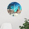 ArogGeld Boston PVC Clock National Park Hanging Clock Roman Numerals Clock 8.8 inch Battery Operated Silent Non-Ticking French Antique Wall Clock for Living Room Kitchen Office Bedroom view 2