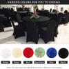JALANCY 8 Pack 6FT Round Spandex Tablecloth 72 Black Elastic Table Cover Washable Wrinkle Resistant Fitted Stretch Table Cover for Wedding Party Birthday Banquet Bar Events(Black) view 4