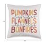 Fall Pumpkins Hayrides Flannels Sweaters Bonfires Throw Pillow view 4