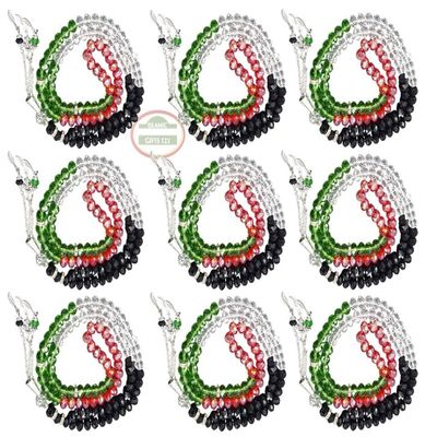 Palestine Flag Beads [Pack] Palestine Wedding Favors Palestine Glass Misbaha-Jerusalem-Al Aqsa Islamic Favor Quran Muslim Gift Ramadan Favors Eid Favors Islamic Gifts 123 (96)