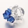 Crystal Three Red Roses Figurines Paperweight Crafts Collection Table Ornaments Souvenir Home Wedding Decorative Gifts (Blue) view 2