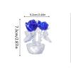 Crystal Three Red Roses Figurines Paperweight Crafts Collection Table Ornaments Souvenir Home Wedding Decorative Gifts (Blue) view 3