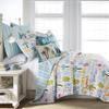 Levtex Home homThreads Beach Days Quilt Set - Twin/Twin XL Quilt (68x86in) + One Standard Pillow Sham (26x20in) - Coastal Beach - Teal Blue Yellow Green Brown Pink - Reversible - Cotton/Polyester view 1