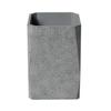 12" X 8" Concrete Gray Matte Waste Bin for Bathrooms Grey Acrylic Rust Resistant view 3