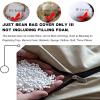 AADECOR 5/6/7ft Giant Bean Bag Chair for Adults Washable Jumbo Bean Bag Sofa Chair (no Filling) Living Room Furniture Party Leisure Furry Soft Bean Bag Sofa Cover,D-7FT view 2