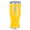 LaserGram 14oz Vacuum Insulated Pilsner Mug, Pediatrics, Personalized Engraving Included (Yellow) view 1