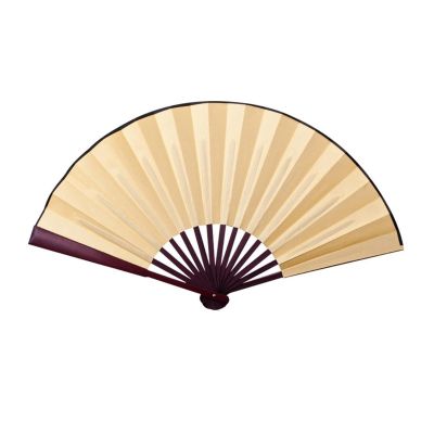 10.6 Inch/13 Inch Silk Cloth Blank Chinese Folding Fan Wooden Bamboo Antiquity Folding Fan for Calligraphy Painting Home Decor (Color : Yellow, Fan Size : 10.6)