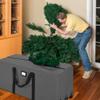 ProPik Christmas Rolling Tree Storage Bag, Fits Up to 9 ft. Tall Disassembled Holiday Tree, 28" X 16" X 60", Extra Large Heavy Duty Storage Container with Wheels, Front and Side Handles (Gray) view 2