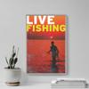 100% Smooth Cotton Paper - Fishing Motivational Poster 05"Live Fishing Photo Print Art Motivation Quote Gift Sailing Boating - Size: 24 x 16 Inches view 4
