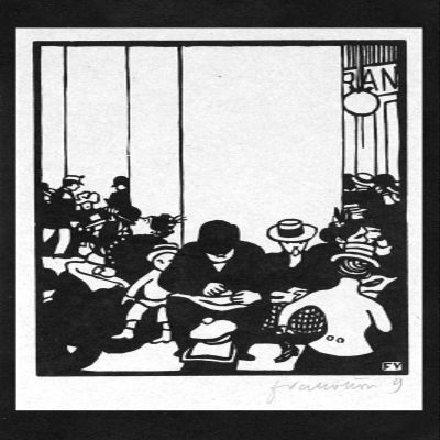 100% Smooth Cotton Paper - Felix Vallotton - Five O'Clock The Worlds Fair IV (1901) Photo Poster Painting Art Print - Size: 24 x 16 Inches