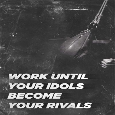 100% Smooth Cotton Paper - Climbing Motivation Art Print 2"Work Until Your Idols Become Your Rivals - Photo Poster Motivation Gift - Size: 24 x 16 Inches