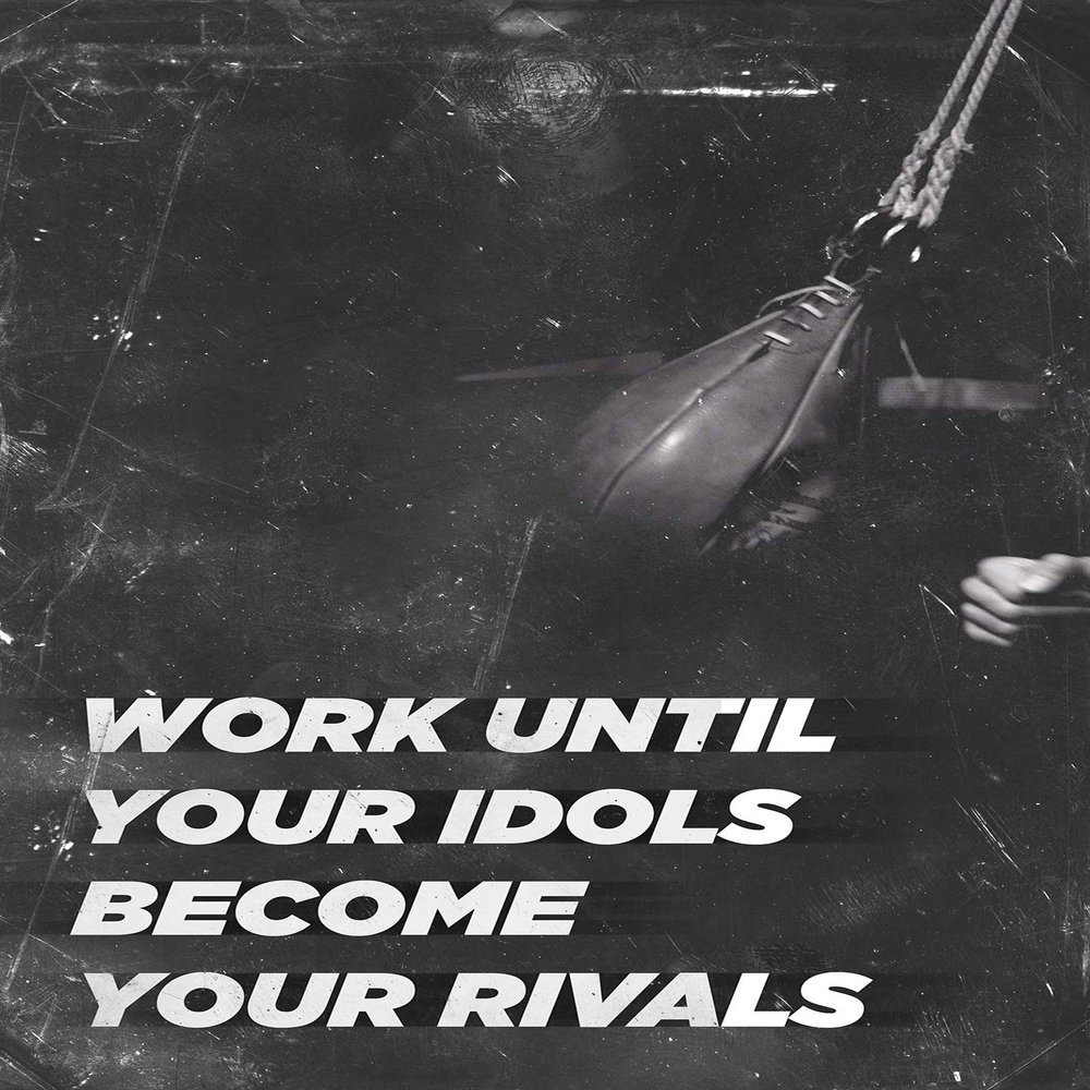 100% Smooth Cotton Paper - Climbing Motivation Art Print 2"Work Until Your Idols Become Your Rivals - Photo Poster Motivation Gift - Size: 24 x 16 Inches