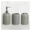 EKAYG Soap Dispenser Bathroom Accessory Set of 3 Resin Bath Accessory Bath Set Including Lotion Soap Dispenser view 1