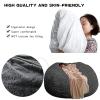 AADECOR 5/6/7ft Giant Bean Bag Chair for Adults Washable Jumbo Bean Bag Sofa Chair (no Filling) Living Room Furniture Party Leisure Furry Soft Bean Bag Sofa Cover,E-7FT view 4