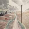 100% Smooth Cotton Paper - Eric Ravilious - Wiltshire Landscape (1937) - Painting Photo Poster Print Art Gift Wall Home Decor - South Downs Ravilous Roads - Size: 24 x 16 Inches view 1