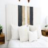Barn Walls Gray Satin Sash Signature Design, Solid Wood Headboard, Leans and Sticks on Wall, Smooth Finish, Anti-Shake, Rattle Free, Twin Size view 3
