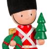 11" Christmas Soldier with Wreath and Tree Red 11 in Un-lit view 3