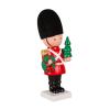 11" Christmas Soldier with Wreath and Tree Red 11 in Un-lit view 4