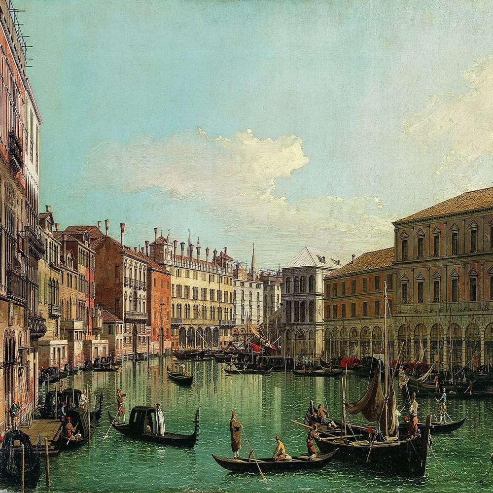 100% Smooth Cotton Paper - Canaletto Giovanni Antonio Canal - The Grand Canal, Venice/The Rialto Bridge (1730) Photo Poster Painting Art Print - Size: 24 x 16 Inches