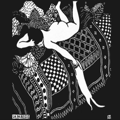 100% Smooth Cotton Paper - Felix Vallotton - Laziness Cat Print (1896) - Painting Photo Poster Print Art Gift - Size: 24 x 16 Inches