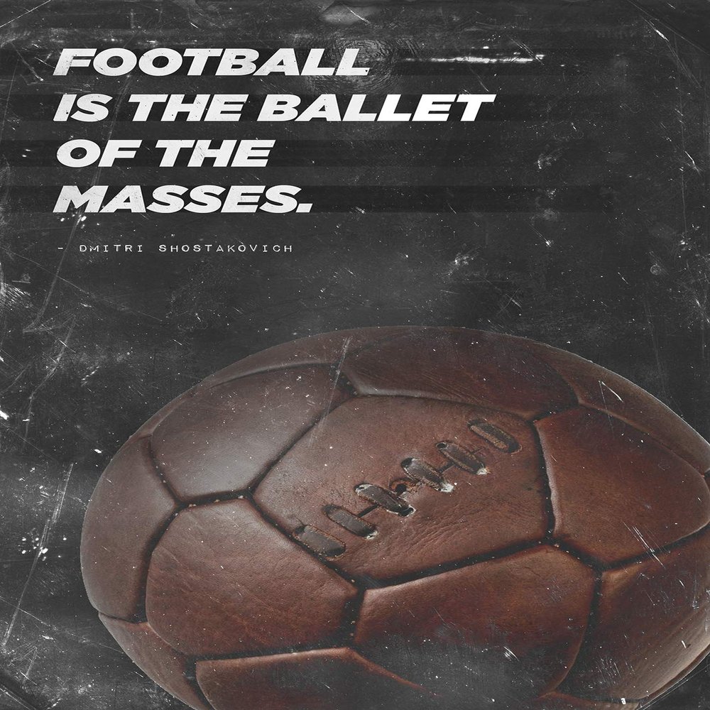 100% Smooth Cotton Paper - Football Motivational Poster 07"Football is The Ballet of The Masses. Photo Print Art Motivation Quote Soccer - Size: 24 x 16 Inches