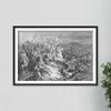 100% Smooth Cotton Paper - Gustave Dore - The Angel is Sent to Deliver Israel (1866) Poster Painting Etching Drawing Woodcut Art Print - Size: 24 x 16 Inches view 4
