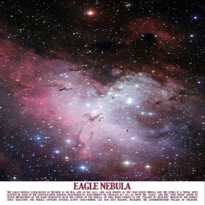 100% Smooth Cotton Paper - Eagle Nebula Poster - Photo Art Print Gift Motivation - NASA Space Astronomy Nebulae Dying Star Explosion Supernova - Size: 24 x 16 Inches