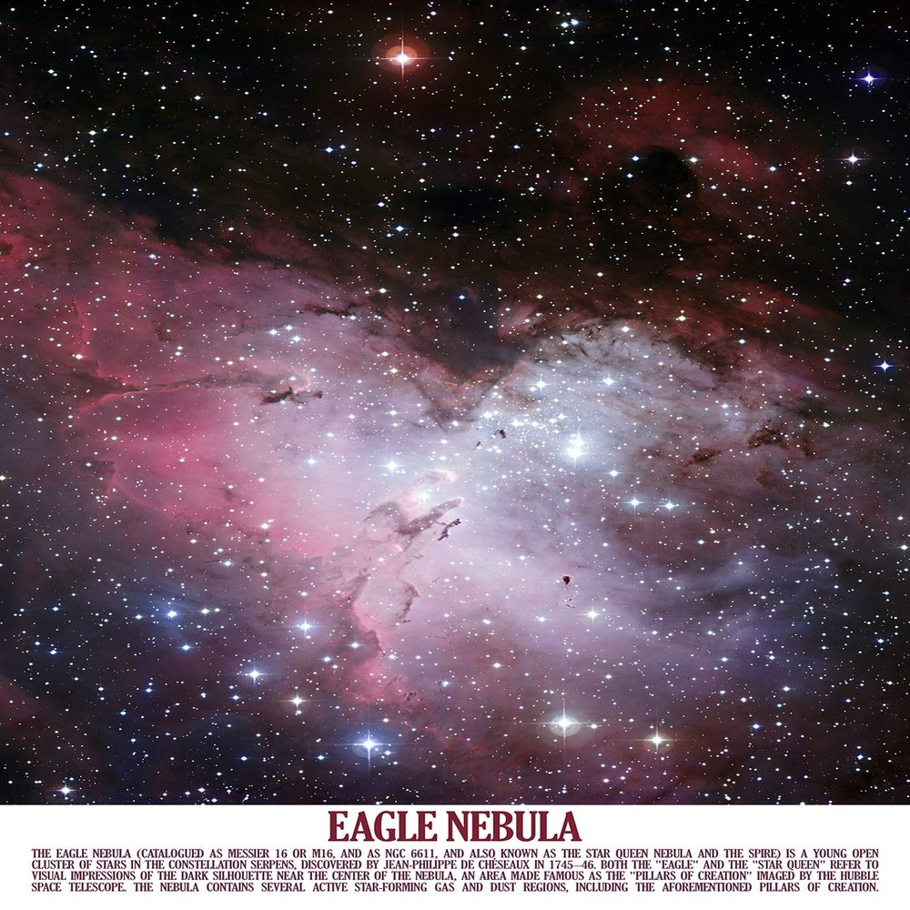 100% Smooth Cotton Paper - Eagle Nebula Poster - Photo Art Print Gift Motivation - NASA Space Astronomy Nebulae Dying Star Explosion Supernova - Size: 24 x 16 Inches