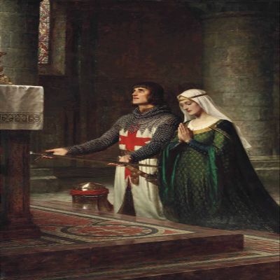 100% Smooth Cotton Paper - Edmund Leighton - The Dedication (1908) Photo Poster Painting Art Print - Size: 24 x 16 Inches