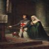 100% Smooth Cotton Paper - Edmund Leighton - The Dedication (1908) Photo Poster Painting Art Print - Size: 24 x 16 Inches view 1