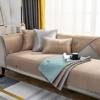 Anti-Slip Quilted Furniture Protectors from Cats Dog Multi-Size Sofa Furniture Protector Cover Seasons Furniture Protective Cover for Leather Sofas and One Leather Recliner-B 43x94inch(110x240cm)