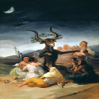 100% Smooth Cotton Paper - Francisco Goya - Witches Sabbath (1798) - Painting Photo Poster Print Art Gift Home Wall Decor - Fairytale Drawing - Size: 24 x 16 Inches