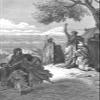 100% Smooth Cotton Paper - Gustave Dore - Noah Curses Ham and Canaan (1866) Poster Painting Etching Drawing Woodcut Art Print - Size: 24 x 16 Inches view 1
