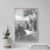 100% Smooth Cotton Paper - Gustave Dore - Noah Curses Ham and Canaan (1866) Poster Painting Etching Drawing Woodcut Art Print - Size: 24 x 16 Inches view 4