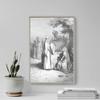 100% Smooth Cotton Paper - Gustave Dore - Eliezer and Rebekah at The Well (1866) Poster Painting Etching Drawing Woodcut Art Print - Size: 24 x 16 Inches view 4