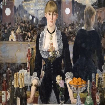 100% Smooth Cotton Paper - Edouard Manet - A Bar at The Folies Bergere (1882) Photo Poster Painting Art Print - Size: 24 x 16 Inches