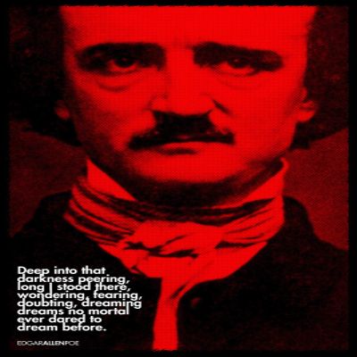 100% Smooth Cotton Paper - Edgar Allen Poe Art Print - Poster Quote Gift - Size: 24 x 16 Inches