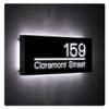 12V LED House Numbers for House Street Backlit,Personalised Illuminated Modern House Numbers Address Sign Address Plaque Lighted with LED (30X15CM, White light) view 1