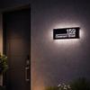 12V LED House Numbers for House Street Backlit,Personalised Illuminated Modern House Numbers Address Sign Address Plaque Lighted with LED (30X15CM, White light) view 2