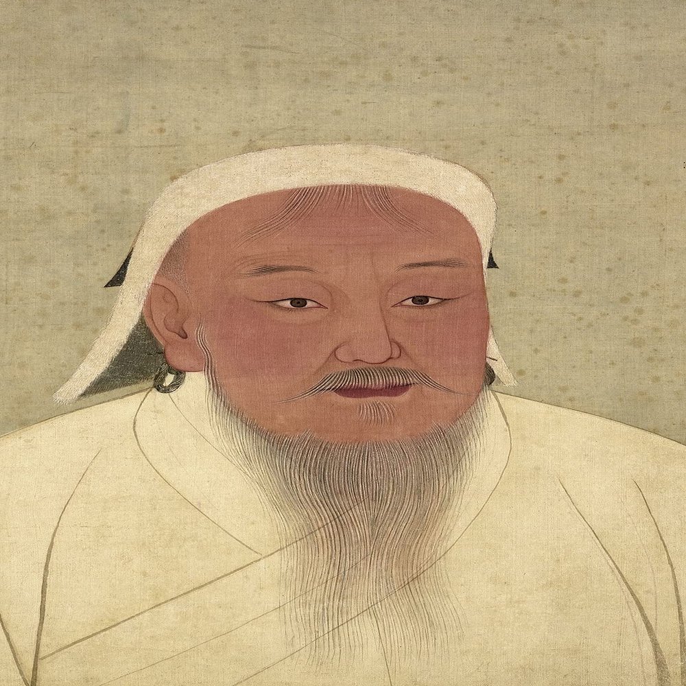 100% Smooth Cotton Paper - Genghis Khan Portrait (14th Century) Photo Poster Painting Art Print - Size: 24 x 16 Inches