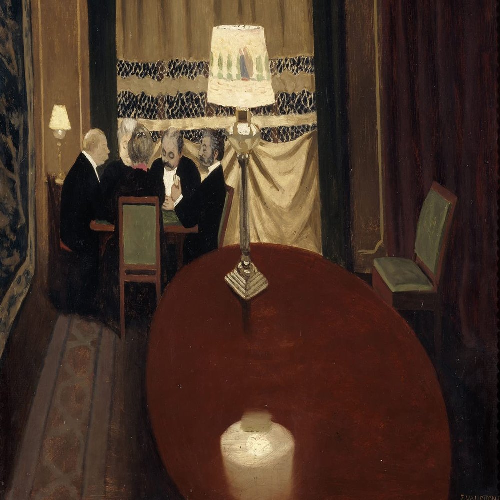 100% Smooth Cotton Paper - Felix Vallotton - The Poker Game (1902) Photo Poster Painting Art Print - Size: 24 x 16 Inches